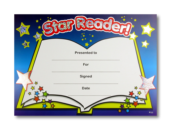 Certificate: Star Reader - Sparkling