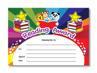 Certificate: Reading Award- rainbow readers