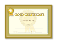 Certificate: Traditional Gold