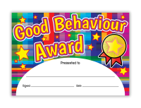 Certificate: Good Behaviour Award