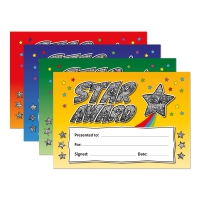 Sparkling Certificate: Star Award (4 Colours)