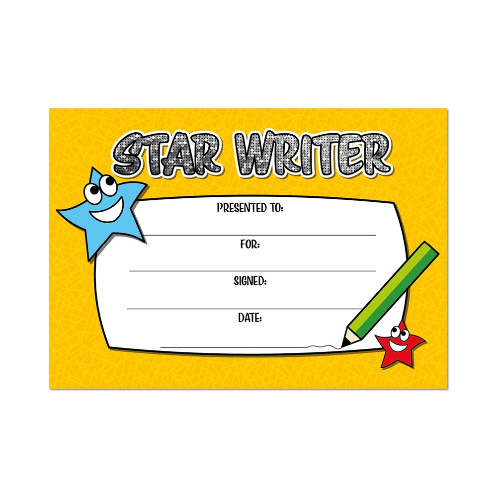 Sparkling Certificate: Star Writer