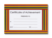 Certificate: Achievement