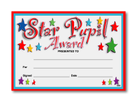 Certificate: Star Pupil Award