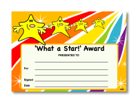 Certificate: What a Star!` Award