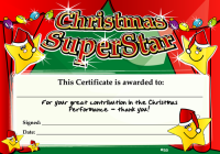 Certificate: Christmas Superstar