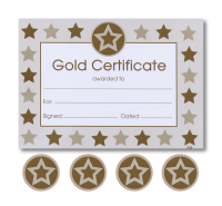 Certificate: Star Non Foil Gold