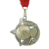 Medal: Gold Tennis Medal On Ribbon