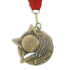 Medal: Gold Cricket Medal On Ribbon