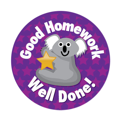 Sticker: Good Homework Well Done