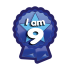 Sticker: I Am 9 - Rosette