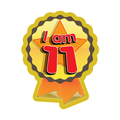 Sticker: I Am 11 - Rosette