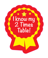 Sticker: I Know My 2 Times Table - Rosette
