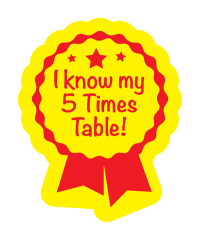 Sticker: Know My 5 Times Table - Rosette
