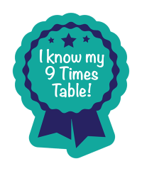 Sticker: I Know My 9 Times Table - Rosette