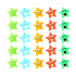 Sticker: Star Pattern - Cola Scent