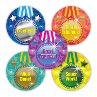 School Stickers: Praise Medals Variety Sheet