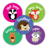 School Stickers: British Animals Variety Pack