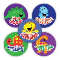 School Stickers: Smiley Dinos Stickers Variety Pack