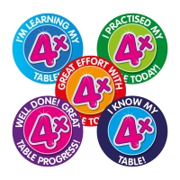 Sticker: 4 x Times Table Effort And Progress