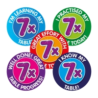 Sticker: 7 x Times Table Effort And Progress
