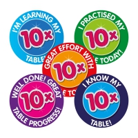 Sticker: 10 x Times Table Effort And Progress