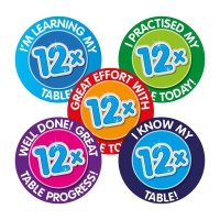 Sticker: 12 x Times Table Effort And Progress