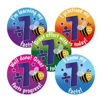 Sticker: ÷by 7 Division Facts Effort And Progress