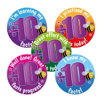 Sticker: ÷by 10 Division Facts Effort And Progress