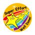 Sticker: Super Effort Well Done! - Stars