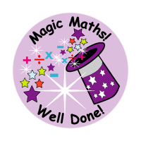 Sticker: Magic Maths Well Done! - Magic Hat