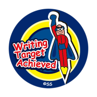 Sticker: Writing Target Achieved – Superhero