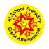 Sticker: At School Everyday Great Attendance! - Stars