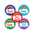 Sticker: Round Mini - Rainbow