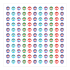 Sticker: Round Mini - Rainbow