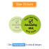Personalised Sticker: Single Sort - Neon Green 35mm