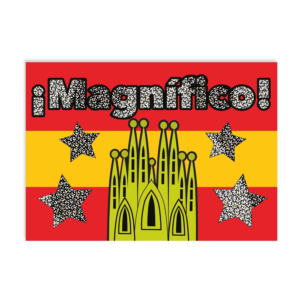 Magnifico Sparkling Spanish Postcards Superstickers