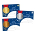 Certificate: Quick Personalised - Gold, Silver Bronze Medals (Blue Background, 3 designs,48 Certs/Pack)