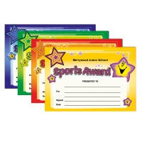 Certificate: Quick Personalised - Sports Award (4 Designs, 48 Certs/Pack)