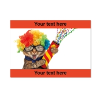 Postcard: Quick Personalised - Crazy Cat (1 Design, 16 Postcards/Pack)