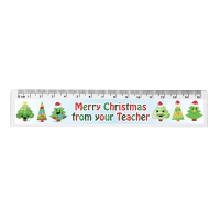Ruler: Merry Christmas From Your Teacher - Trees