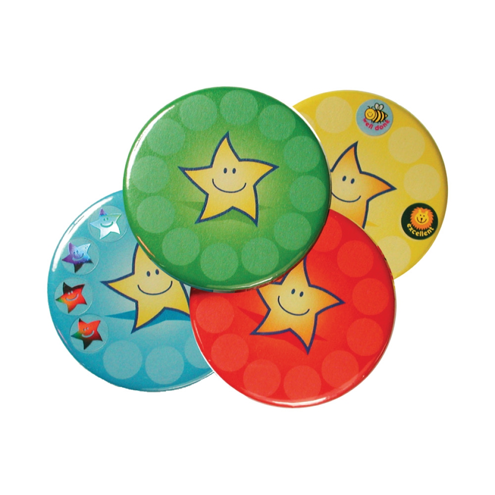 Star Collector Badges - 55mm (4 Colours)