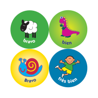24mm French Language Reward Stickers