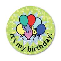 Sparkly `It`s My Birthday` Stickers - 54 Stickers