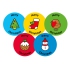 35mm Merry Christmas Stickers. 5 Designs Per Sheet. 70 Stickers