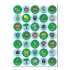 A5 24mm Compilation Stickers - Fruit & Veg. Pack Of 140 Stickers
