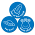Budget Stickers - Blue Outer Space (38mm) - Pack Of 30