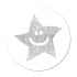 24mm Silver Sparkly Star Stickers