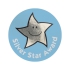Silver Star Award Metallic Star Stickers (38mm)