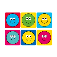 12mm Square Mini Smile Stickers